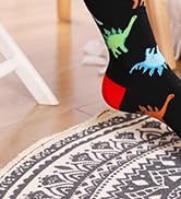 Boys Cotton Crew Socks Kids Novelty Animal Soft Funny Casual Fashion Breathable Childs Socks 6 Pairs