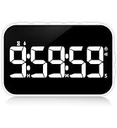 Kitchen Timer, Large Digital Magnetic Timer, Rechargeabilit, Countdown and Countup, 3 Brightness ...