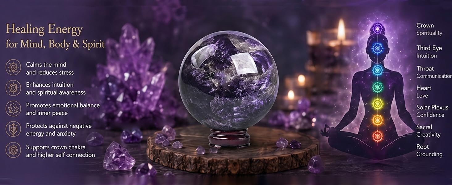 crystal sphere set Amethyst
