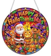 Eiflow Hanging Diamond Art Fall Kit for Adults DIY Acrylic Thanksgiving Diamonds Craft Painting O...
