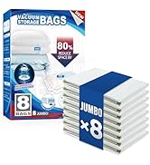 TAILI 8 Pack Vacuum Storage Bags for Comforter and Blankets, Jumbo Vacuum Seal Bags for Bedding 4...