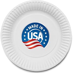 Stock Your Home 9-Inch Paper Plates Uncoated, Everyday Disposable Plates