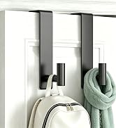 VINHOLD Heavy Duty Stainless Steel Over-Door Hook for Coats, Totes, Towels – Easy Install Door Ho...