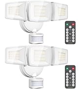 NOVOSTELLA Security Lights Motion Sensor Outdoor, 2Pack LED Flood Lights with Remote, Dusk to Daw...