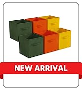Sorbus Foldable Storage Cubes - 6 Fabric Baskets for Organizing Pantry, Shelf, Toy Box, Cubby, Cl...