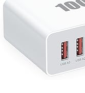 100W USB C Charger Block, USBC Fast Charging Block GaN 6 Port Charging Station Hub Block Cube, US...