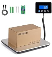 MUNBYN Shipping Scale, 440lb/1.8oz Digital Postal Scale for Packages with Hold/Tare Function, Bac...