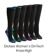 dickies women's dri-tech knee high socks