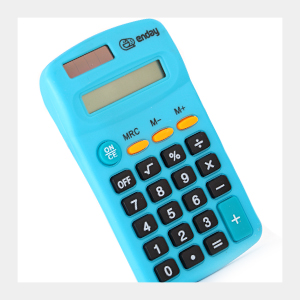 Basic Small calculator Solar and Battery Operated, Large Display Four Function