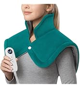 IZZUBIZ Neck Shoulder Heating Pad Gift for Back Pain Relief, Electric Weighted Heat Pads for Cram...