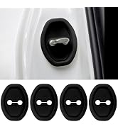 4Pcs Door Latch Lock Cover, Anti-Rust Silicone Car Door Lock Protector, Silent Shock Absorption P...