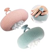 Super Soft Sunflower Suction Cup Bath Ball, 2025 Upgraded 2-in-1 Sunflower Ball Exfoliating Bath ...
