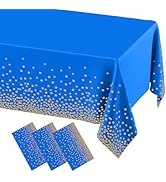 misaya 3 Packs Dot Disposable Table Cloth, 54 x 108 Inch Waterproof Plastic Tablecloth, Rectangle...