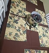MEANMOY Brown 210 GSM Water & Stain Resistant Square Tablecloth - Solid 54 x 54 Inch Rectangle Ta...