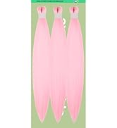 Braiding Hair Pre stretched Pink Prestretched Hypoallergenic NoToxic Ez Braid Twist Box Braids Sy...