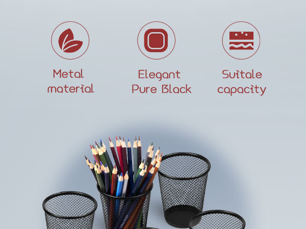 Metal mesh pen holder