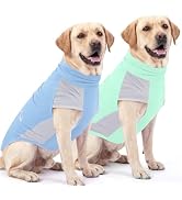 SlowTon 2Pack UV Protection Dog Sun Shirt, UPF50+ Dog Summer T-Shirts, 3XL | Lightweight Breathab...