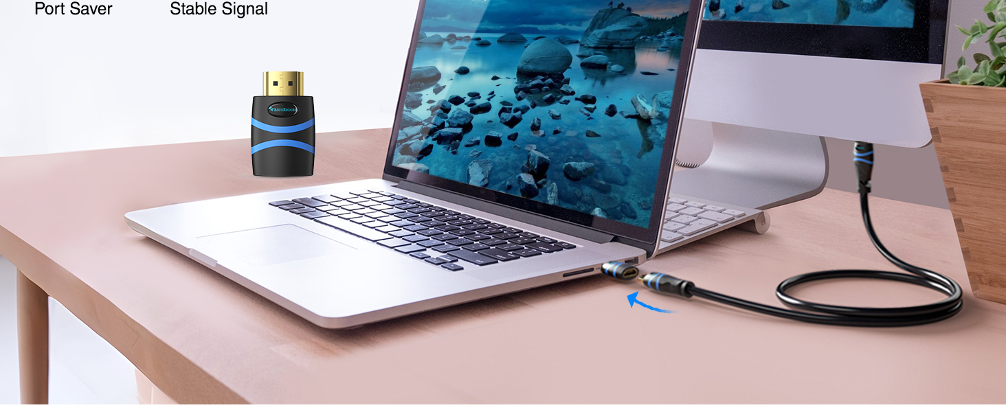 BlueRigger micro hdmi 5 cable mini 2.1 regular blue for note go pro standard usb samsung fire high c