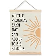 Supwhd Positive Affirmations Wall Decor, Inspirational Add Up to Big Results Office Wall Art, Mot...