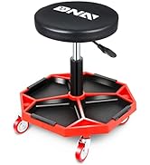 DNA MOTORING TOOLS-00253 Adjustable Height Pneumatic Garage Seat Rolling Mechanic Stool with Tool...