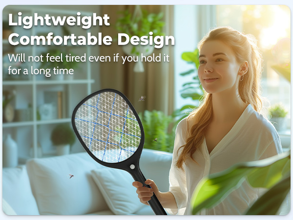 Electric Fly Swatter Bug Zapper Racket
