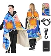 WOOMER Heated Blanket Battery Operated 50x70 Inches, 15000mAh Cordless Electric Blanket with 3 He...