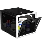 Medicine Lock Box for Safe Medication, Clear Lockable Storage Box for Phone Tablet Office School ...