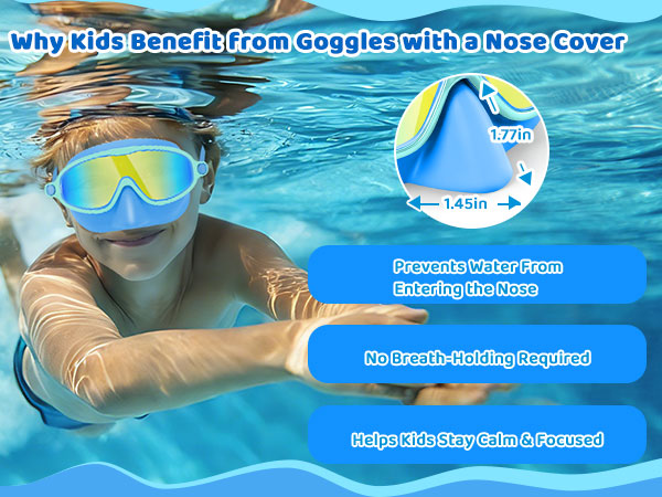 swim goggles with nose cover