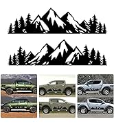 2Pair/4Pcs Car Stickers Mountain Decal 4x4 Sport Stickers for Car Side Body Door Mountain Decal T...