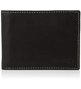 Steve Madden Men's Slim Leather Wallet with Extra Capacity Attached Flip Pockets