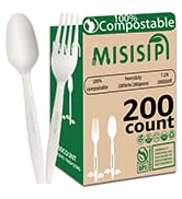 c0mpostable forks spoons knives utensils cutlery silverawre set