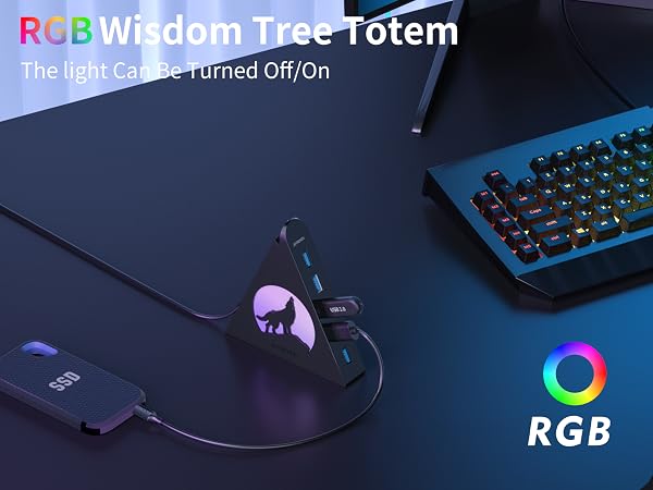 usb hub rgb