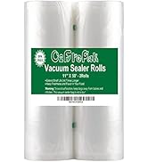 O2frepak 2Pack (Total 100Feet) 11x50 Rolls Vacuum Sealer Bags Rolls with BPA Free,Heavy Duty Vacu...