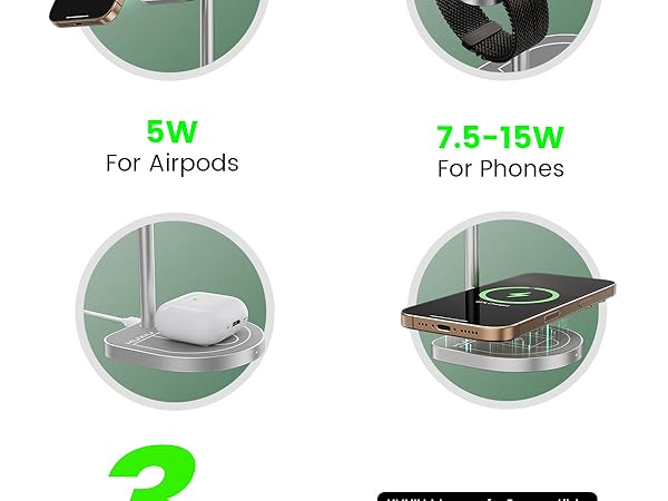 iphone charger station 3 in 1 charger wireless charging station for multiple devices for apple