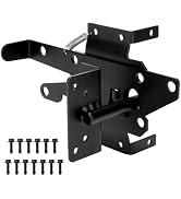 TRIPLE DEER Self-Locking Gate Latch, Heavy Duty Post Mount Automatic Self-Closing Wooden Fence Ga...