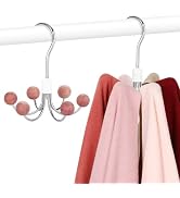 TOPIA HANGER Purse Hanger 2-Pack with 6 Cedar Balls, 360°Swivel Scarf Hanger, Closet Storage Hook...