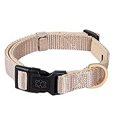 The DOGISTRY - City Collar - Dune - Premium Dog Collar with Padded Neoprene & Signature Fabric - ...
