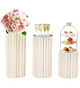 Wedding Centerpieces Cardboard Vases - Set of 3 Flower Vase Flowers Stand for Party Tables Decora...