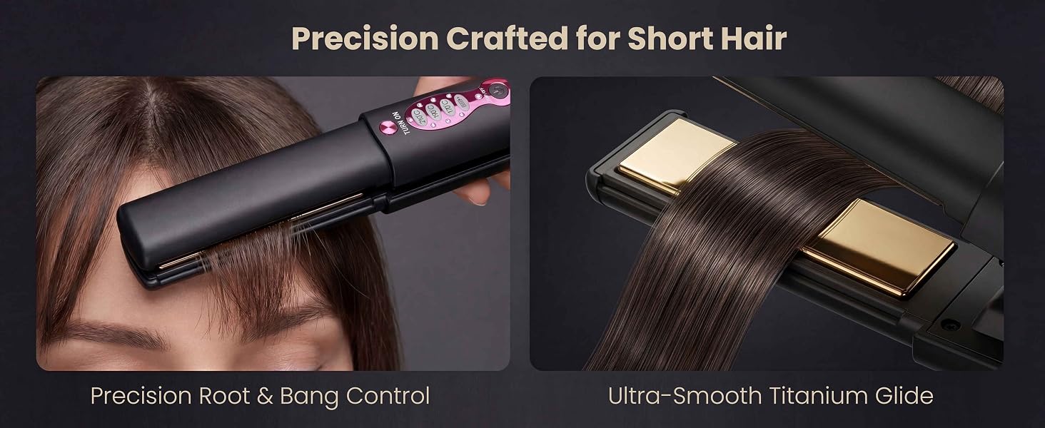 Small Titanium Flat Iron for Short Hair