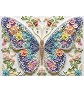 Butterfly Puzzles for Adults 1000 Pieces, Challenging Colorful Flower Jigsaw Puzzles 1000 Pieces,...