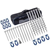 Homeon Wheels Ground Anchors Aluminum Non-Rust Screw Cast Tent Stakes Heavy Duty Metal Anchors fo...