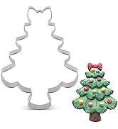 LILIAO Christmas Tree with Bow Cookie Cutter - 3.4 x 4.5 inches - Stainless Steel