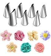 Suuker Fondant Rose Piping Tips Set, Stainless Steel Cake Decorating Pastry Tools, Cake Decoratin...