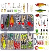 GOANDO Fishing Lures Kit for Freshwater Bait Tackle Kit for Bass Trout Salmon Fishing Accessories...