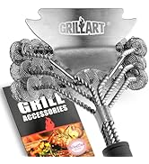 GRILLART Grill Brush and Scraper Bristle Free – Safe BBQ Brush for Grill – 18'' Stainless Grill G...