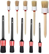 10PCS DUALSHINE Car Auto Detailing Brush Set, Auto Detailing Brushes Cleaner Car Detailing Brushe...