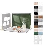 Photo Backdrop Board with Shadow Boards, 10Pcs 20Patterns Food Photography Backdrops, Table Top S...