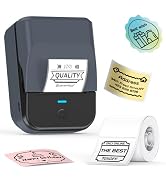 TYPONOS PM240 Label Maker Machine with 1 Roll Label Tapes, Blue Grey