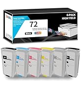 SAIDING High Yield 72 Ink Cartridges Replacement for DesignJet T610 T620 T770 T790 T795 T1100 T11...