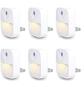 Uigos LED Night Light, Warm White Nightlight, Dusk-to-Dawn Sensor, Bedroom, Bathroom, Kitchen, Ha...